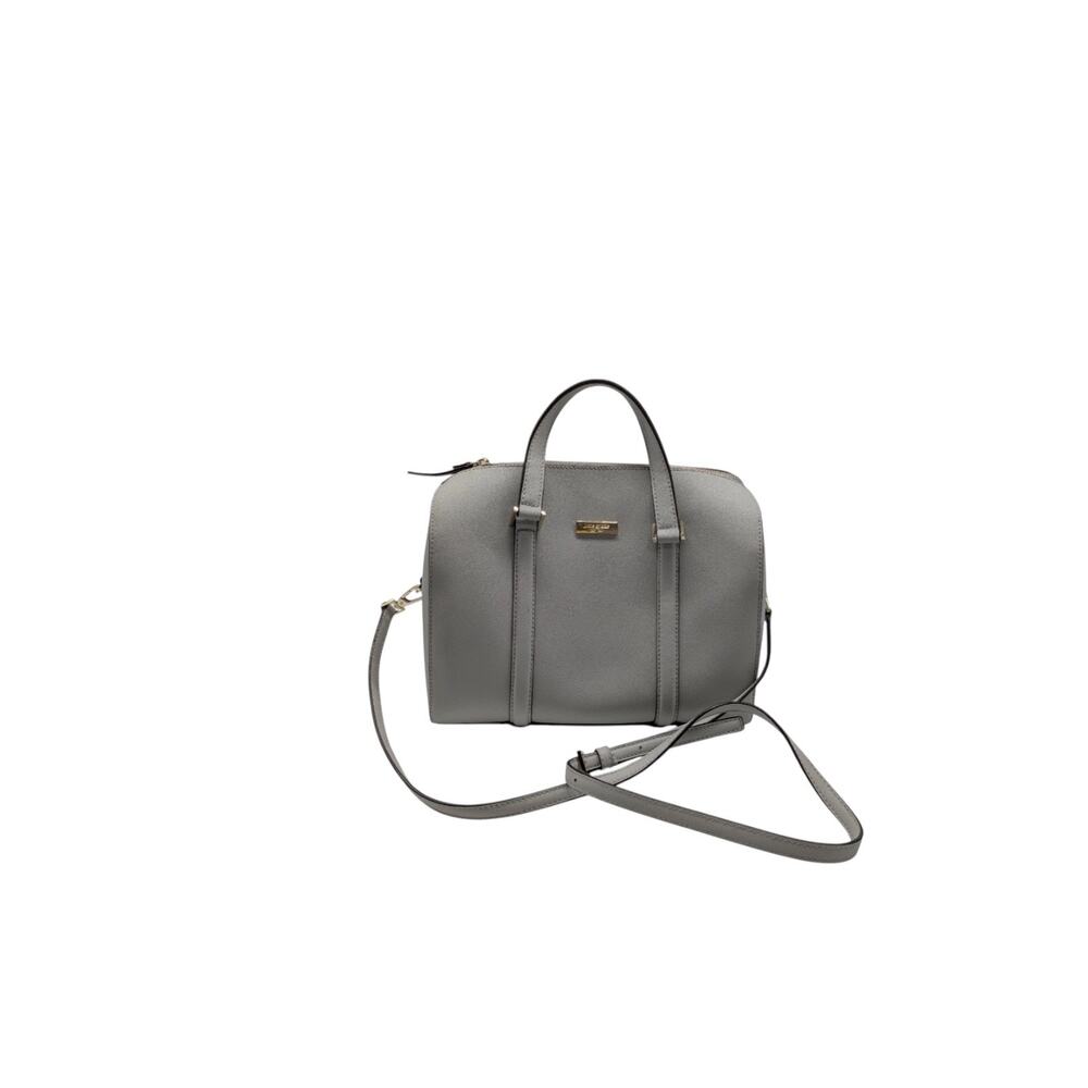 Kate Spade New York Newbury Lane Felix Small Leather Satchel - Grey - Picture 2 of 10